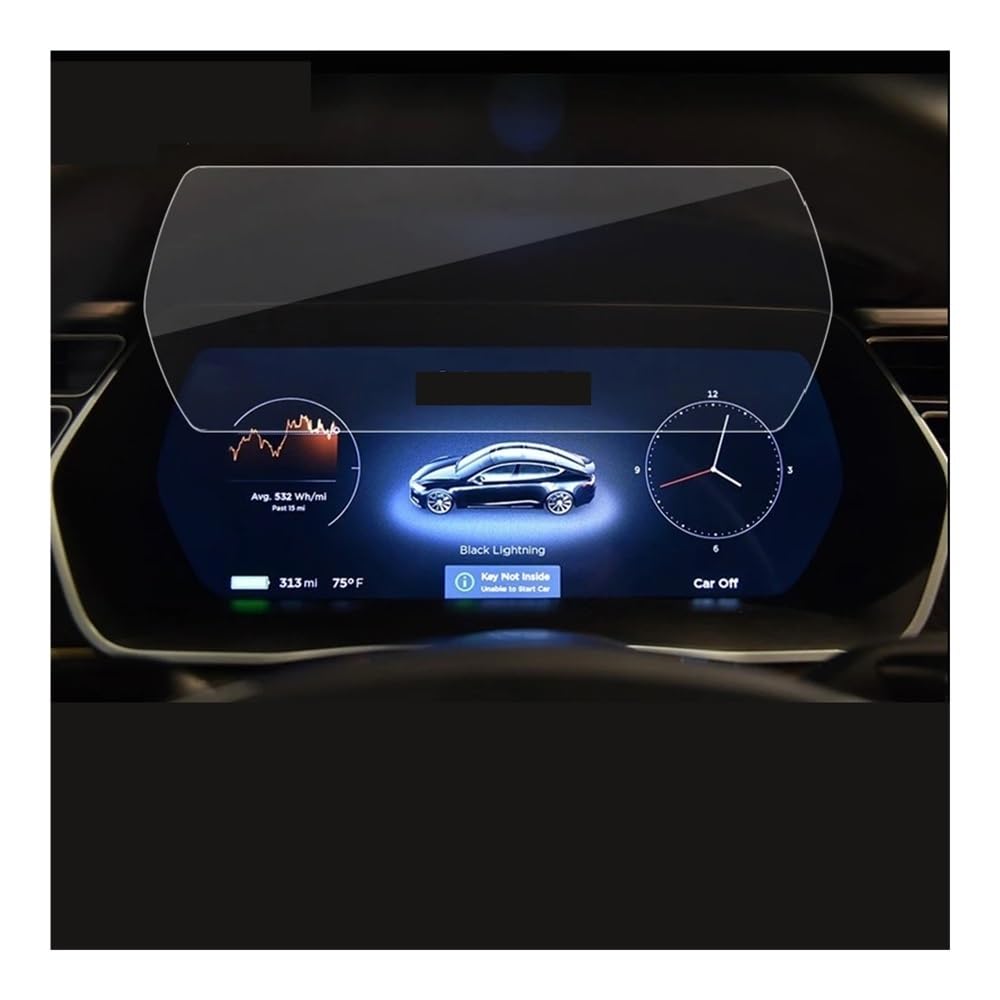 Displayschutzfolie Folie Für Model X 2016-2023 Auto Innenraum Instrumententafel Membran Bildschirm gehärtetes Glas Schutzfolie von FALELELV