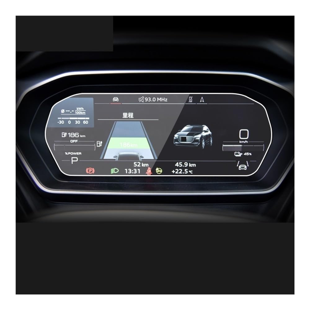 Displayschutzfolie Folie Für Q4 Für Q5 Für E-tron 2022-2023 Auto Innen Instrument Panel Membran Bildschirm Gehärtetes Glas Schutz Film von FALELELV