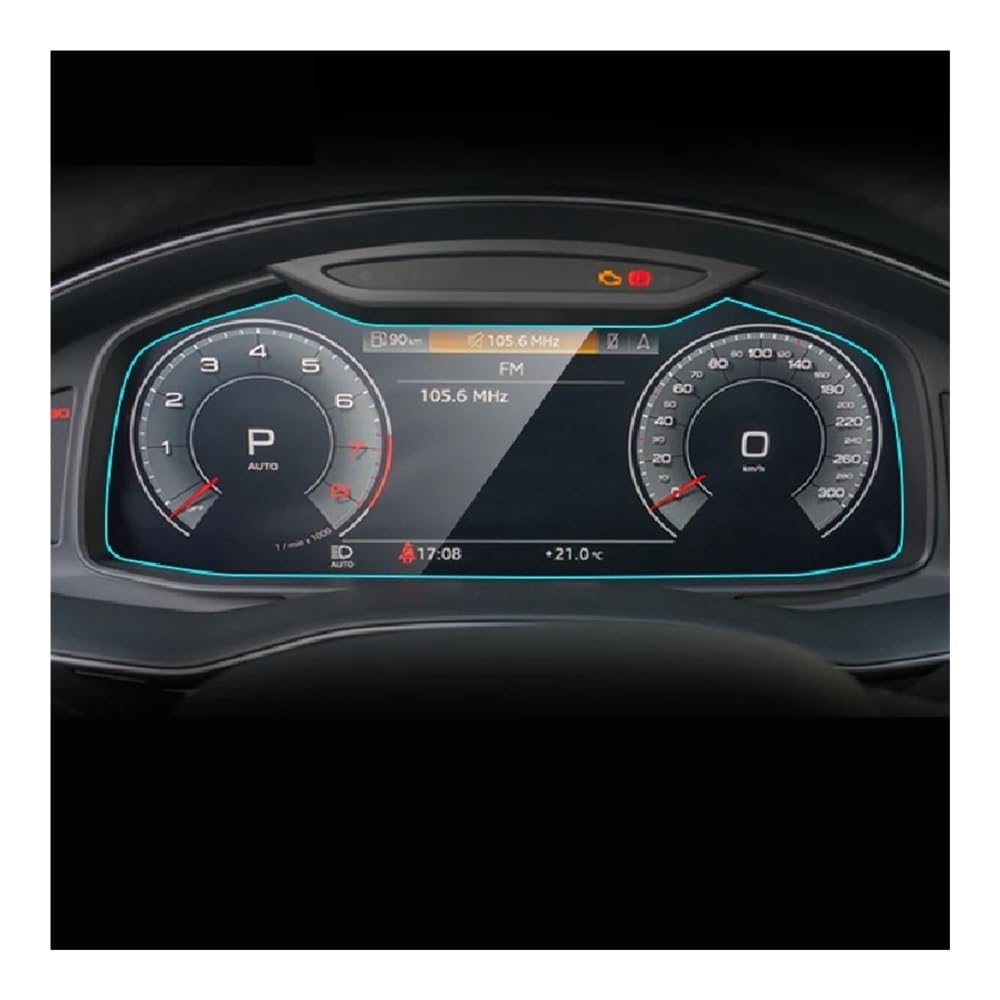 Displayschutzfolie Folie Für Q7 Für Q8 Für Q8S 2018-2023 Auto innen Instrument Panel membran Bildschirm Gehärtetes Glas Schutz Film von FALELELV