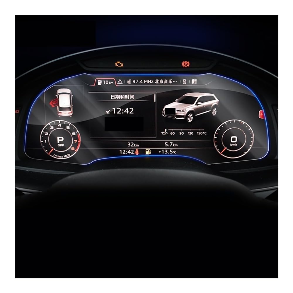 Displayschutzfolie Folie Für Q7 Für SQ7 Für 4M 2016-2019 Auto Innen Instrument Panel Membran Bildschirm Gehärtetem Glas Schutz Film von FALELELV