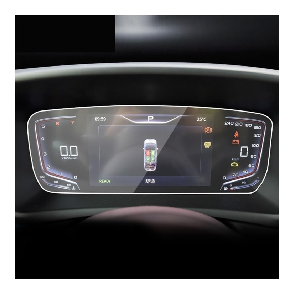 Displayschutzfolie Folie Für Rot Für Banner Für HQ9 2023 Auto Innen Instrument Panel Membran Bildschirm Gehärtetes Glas Schutz Film von FALELELV