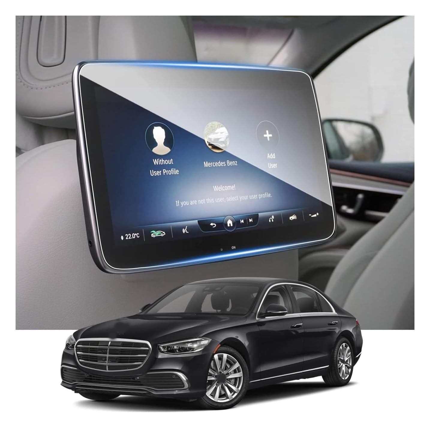 Displayschutzfolie Folie Für S-KLASSE Für W223 2021-2023 Auto-GPS-Navigation Und Dashboard-Touchscreen-Schutzfolie von FALELELV