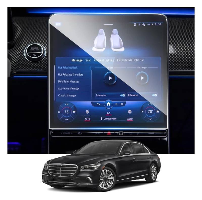 Displayschutzfolie Folie Für S-KLASSE Für W223 2021-2023 Auto-GPS-Navigation Und Dashboard-Touchscreen-Schutzfolie von FALELELV