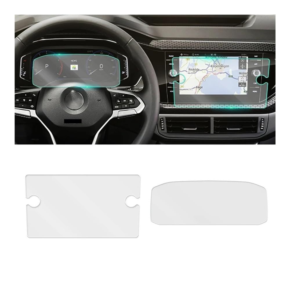 Displayschutzfolie Folie Für T-Cross 2019-2021 Auto Dashboard Instrument Panel GPS Bildschirm Gehärtetes Glas Schutz Film von FALELELV