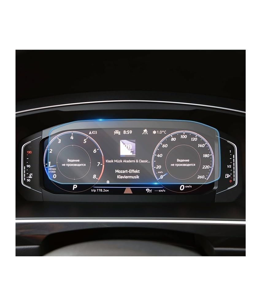 Displayschutzfolie Folie Für Tiguan 2020 2021 2022 Auto Dashboard Instrument Panel Bildschirm Gehärtetes Glas Schutz Film von FALELELV