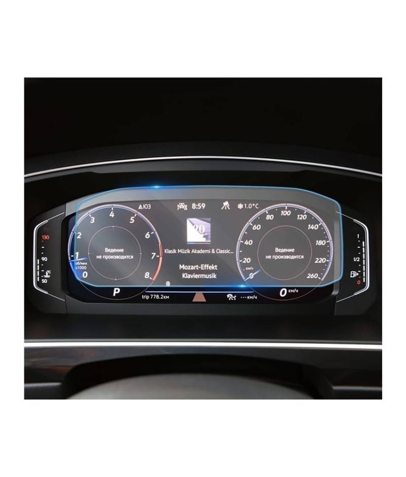 Displayschutzfolie Folie Für Tiguan 2020 2021 2022 Auto Dashboard Instrument Panel Bildschirm Gehärtetes Glas Schutz Film von FALELELV