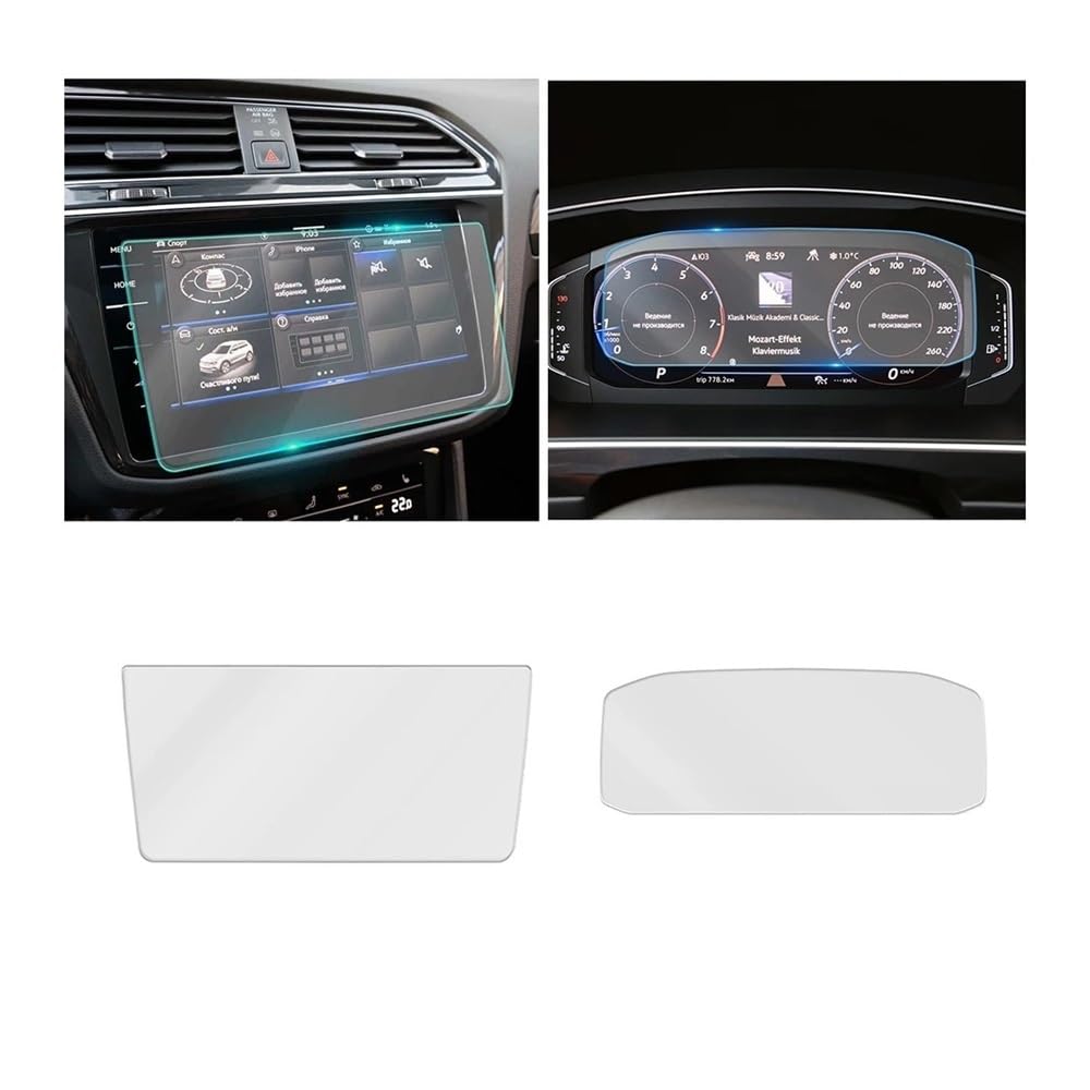 Displayschutzfolie Folie Für Tiguan 2020-2021 Auto Dashboard Instrument Panel GPS Bildschirm Gehärtetes Glas Schutz Film von FALELELV