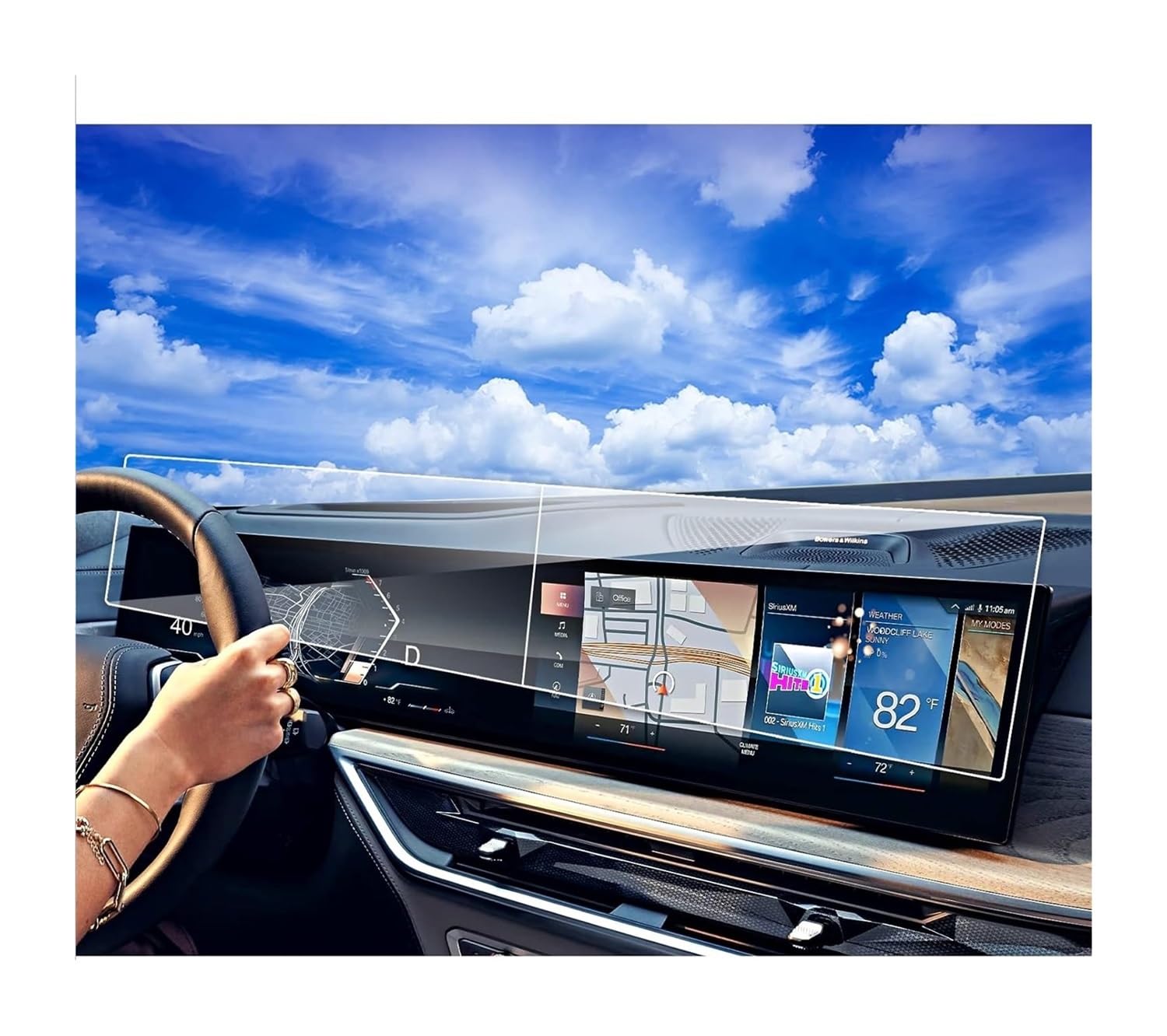 Displayschutzfolie Folie Für X3 2024 Auto GPS-Navigation und Armaturenbrett Touchscreen Schutzfolie von FALELELV