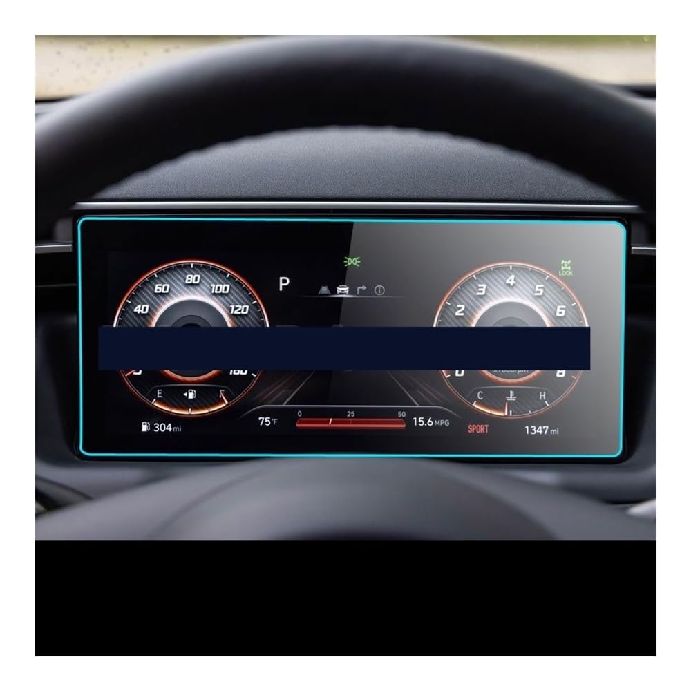 Displayschutzfolie Folie Gehärtetem Glas Für Hyundai Für Santa Für Cruz 2022 Auto Instrument Dashboard-Monitor Film Screen Protector Film von FALELELV