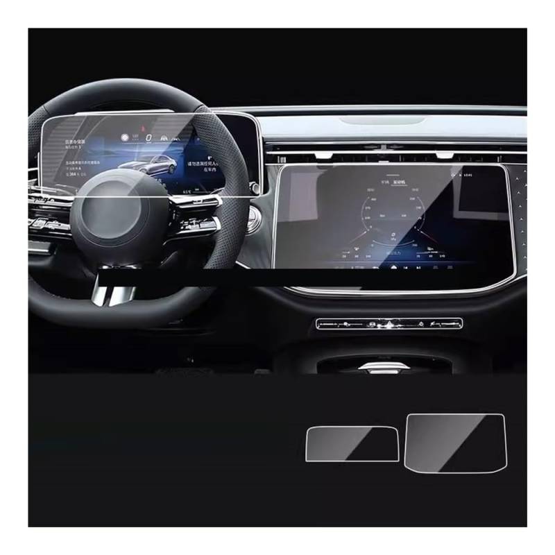 Displayschutzfolie Folie Gehärtetem Glas Screen Protector Film Für Benz Für E KLASSE Für E300 2024 GPS Navigation Instrument Innen von FALELELV