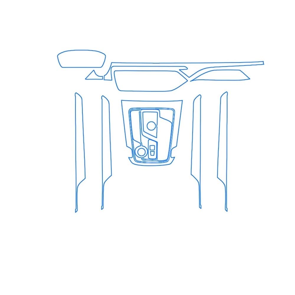 Displayschutzfolie Folie Schutzfolie für Geely für Boyue 2021, Auto-Innenraum-Armaturenbrett-Gangfolie von FALELELV