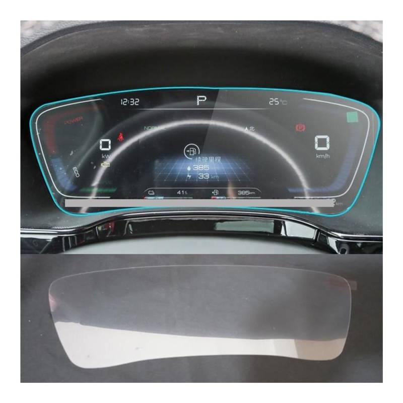 Displayschutzfolie Folie Screen Protector Dashboard Bildschirm Film Dash Board Glas Für BYD Für Tang EV 2021-2023 Instrument von FALELELV