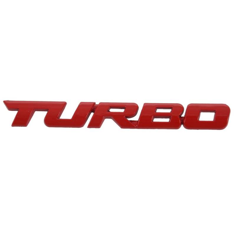 FANGO Turbo Universal Auto Motorrad Auto 3D Metall Emblem Abzeichen Aufkleber, Rot von FANGO