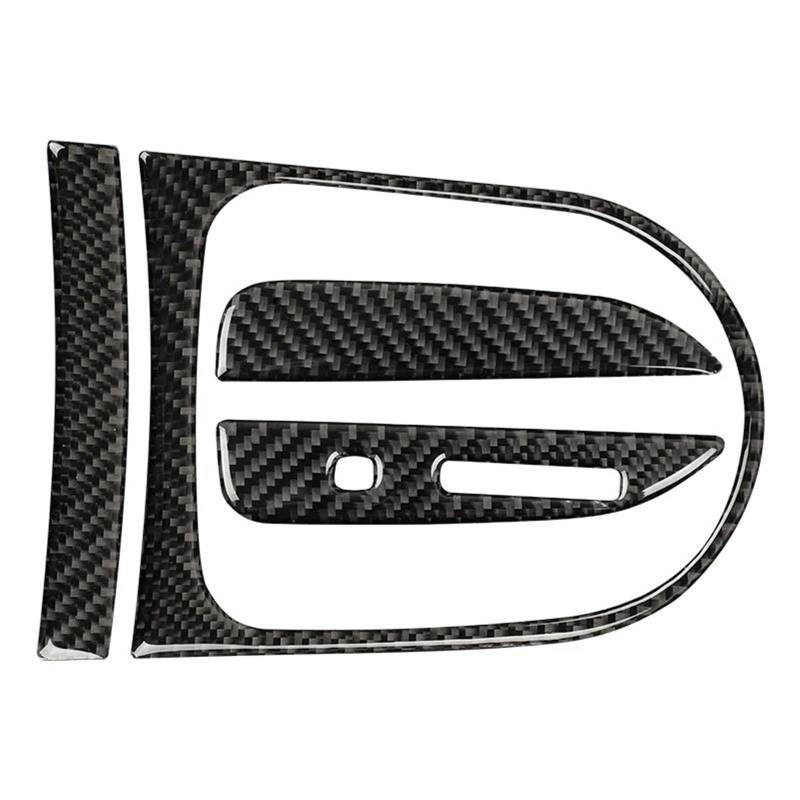 Auto Interieur Für Ford Für Mustang Für GT 2015-2021 Zubehör Carbon Fiber Innen Auto Getriebe Shift Box Panel Abdeckung Trim Rahmen Aufkleber Auto Innenraum (Farbe : A Set(Black), Größe : Right-Hand von FANGYID