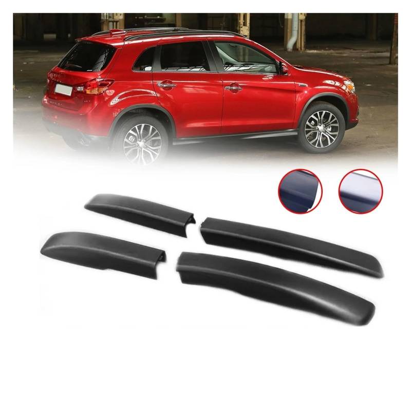 Dachgepäckträger Für Mitsubishi Für ASX Für Outlander Für Sport Für RVR 2011-2022 Dachträger Abdeckung Gepäck Bar Schiene End Shell Kunststoff Abdeckung Vorne Hinten Dachträger (Farbe : Black- Rear L von FANGYID