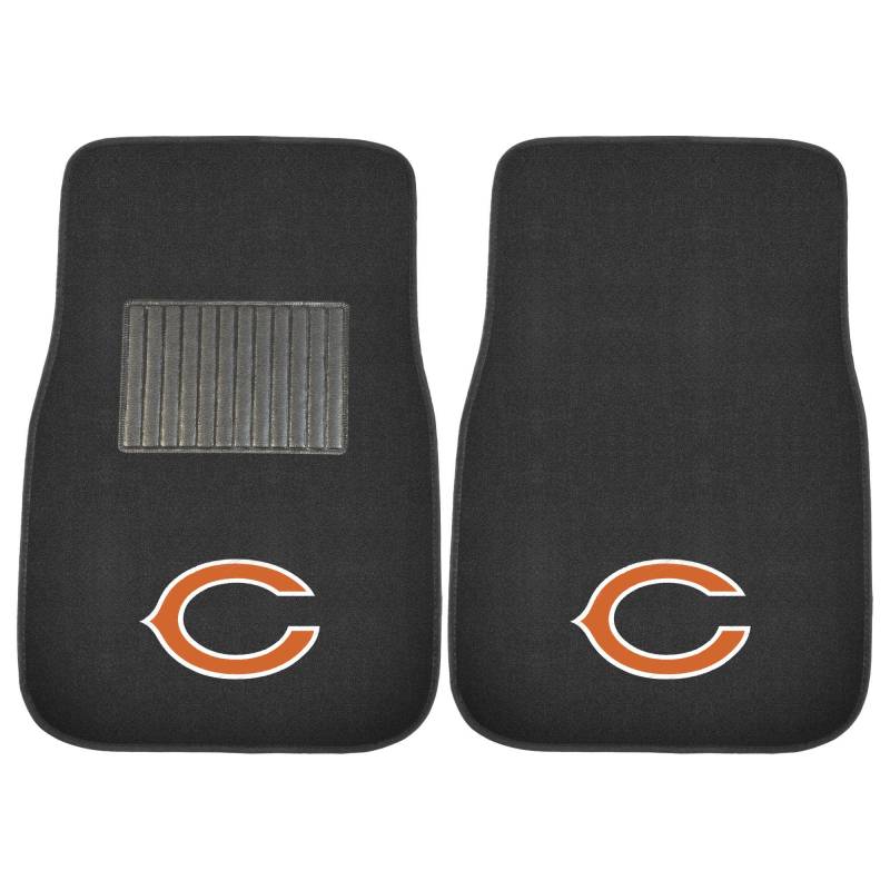 FANMATS 10343 Chicago Bears 2-teiliges gesticktes Team-Logo Automatten-Set Vorderreihe Automobil-Fußmatten von FANMATS