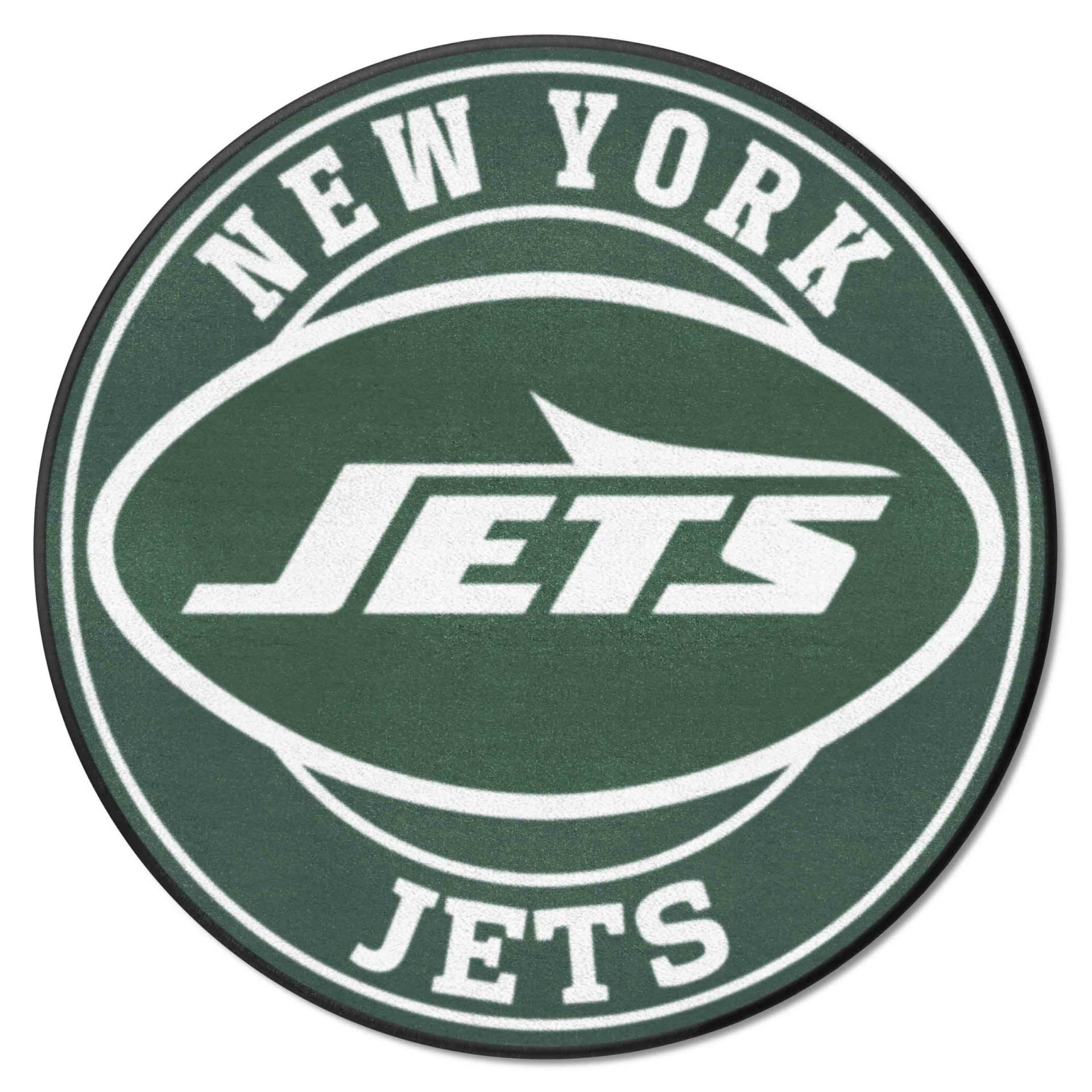 FANMATS 17969 New York Jets Roundel Teppich, 68,6 cm Durchmesser von FANMATS