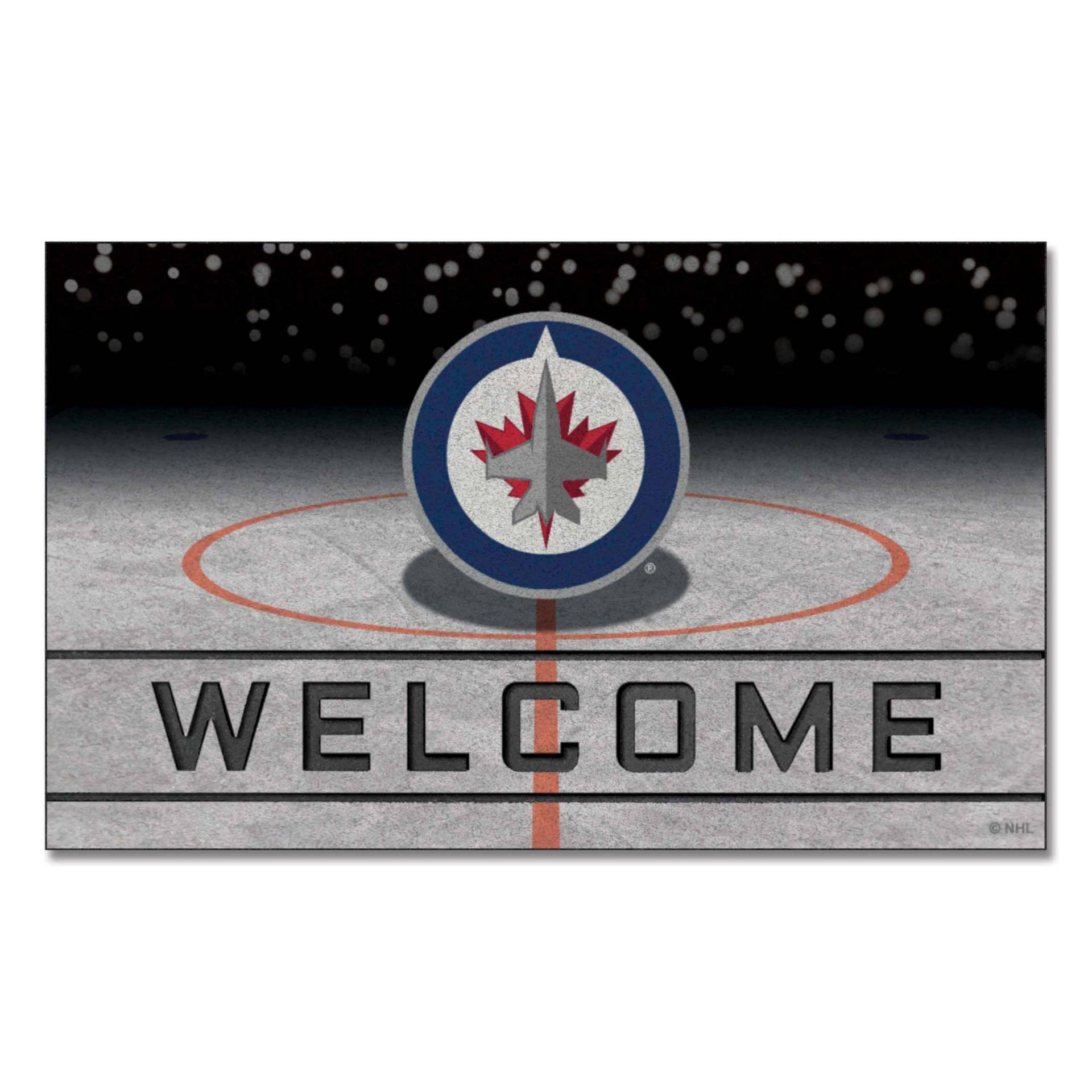 FANMATS 21291 Team Color Crumb Rubber Winnipeg Jets Fußmatte, 1 Stück von FANMATS