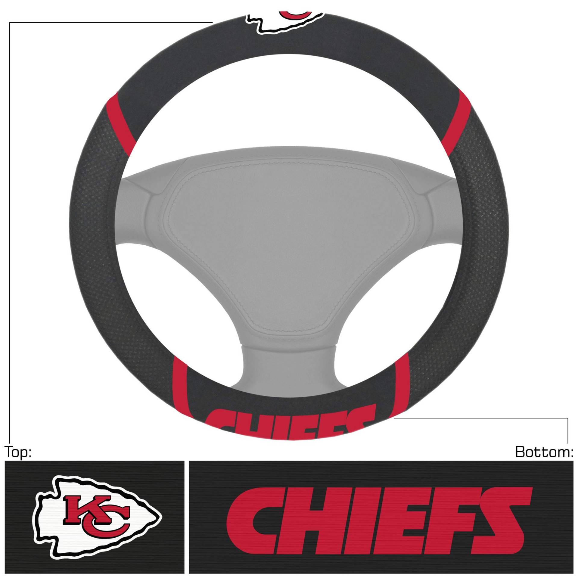 FANMATS 21374 Kansas City Chiefs Lenkradbezug Bestickt von FANMATS