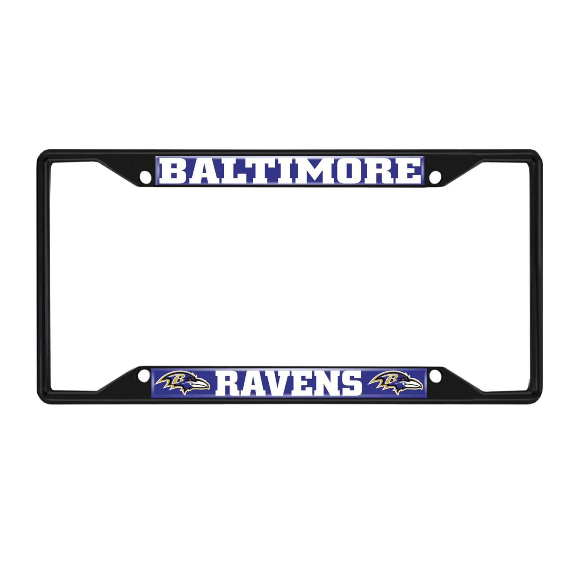 FANMATS 31345 Baltimore Ravens Metall-Kennzeichenrahmen, schwarzes Finish von FANMATS