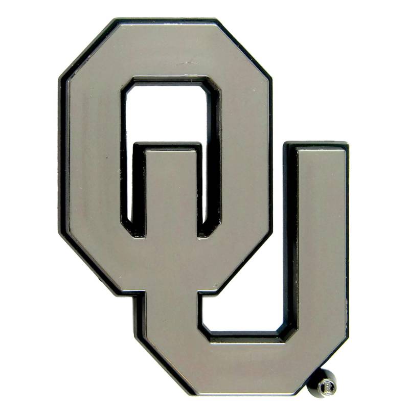 Oklahoma Sooners "OU" Only Chrome Auto Emblem Aufkleber Football University of von FANMATS