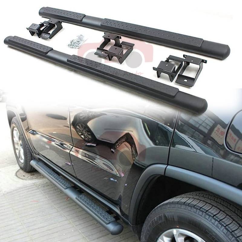 FANTE 2 Stück Trittbretter Seitenstufen Nerf Bars Seitenpedale Aluminiumschutz passend für Jeep Grand Cherokee 2011–2021 schwarz von FANTE