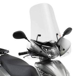 308A A1153A Windschutzscheibe Visier + Befestigungen Givi kompatibel mit Honda Vision 50 110 2015 Motorrad Scooter von FAR