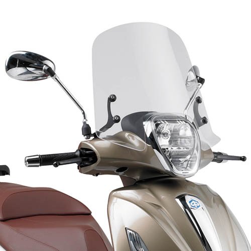 357A A357A|67 Windschutzscheibe Visier Windschutz + Befestigungen GIVI kompatibel mit Piaggio Beverly 125 300 350 2011 Motorrad Scooter von FAR