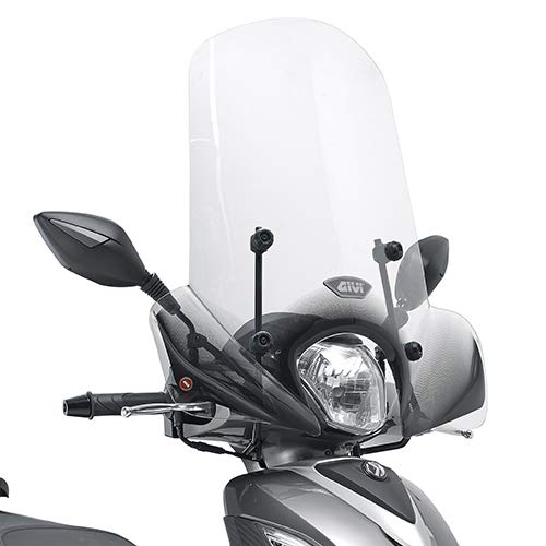 7054A A7054A|542 Windschutzscheibe Visier Windschutz + Befestigungen GIVI kompatibel mit SYM SYMPHONY ST 50 125 200 2015 Motorrad Scooter von FAR