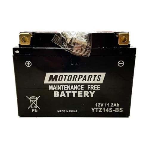 Batterie MOTORPARTS Minarelli YTZ14S-BS 12 V 11,2 Ah kompatibel mit KTM RC8 1190 R 1190 2009 > 2015 Spezifikation Motorrad Roller komplett wartungsfrei von FAR