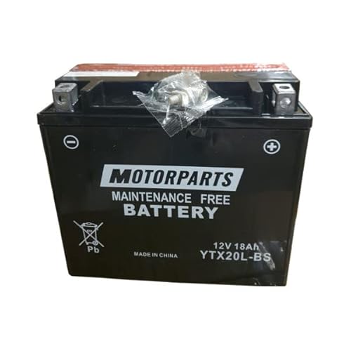 Batterie Motor Parts Minarelli YTX20L-BS kompatibel mit Yamaha Quad YFM Grizzly - 660 CC 2002-2008 vollständige Spezifikation für Motorrad Roller wartungsfrei von FAR