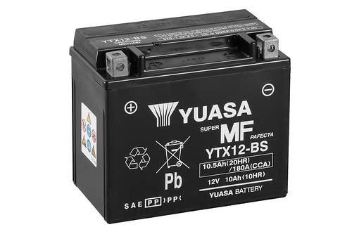 Batterie Yuasa YTX12-BS kompatibel mit Kawasaki VN Vulcan Classic - 900 CC 2006-2016 vollständige Spezifikation für Motorrad Roller wartungsfrei von FAR