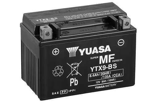 Yuasa Batterie YTX9-BS, kompatibel mit Kawasaki Z750-750 CC 2007, vollständige Spezifikation für Motorrad und Motorroller, wartungsfrei von FAR