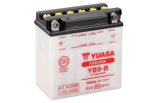 Yuasa YB9-B Batterie, kompatibel mit Piaggio Vespa ET4-150 CC 2000-2004, vollständige Spezifikation für Motorrad, Roller, konventioneller Standard von FAR