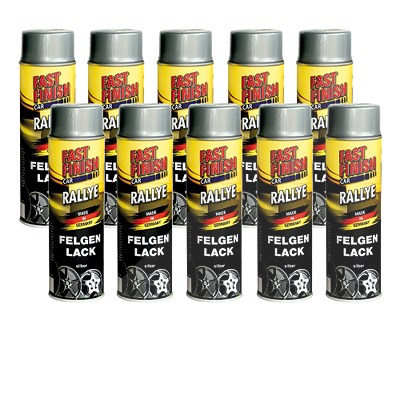 Fast Finish 10x 500ml RALLYE Felgenlack Silber [Hersteller-Nr. 292842] von FAST FINISH