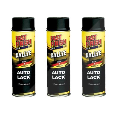 Fast Finish 3x 500ml RALLYE Lack schwarz glänzend [Hersteller-Nr. 292835] von FAST FINISH