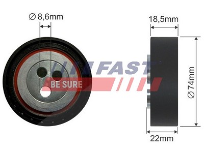 Fast Spannrolle, Keilrippenriemen [Hersteller-Nr. FT44587] für Fiat, Iveco von FAST