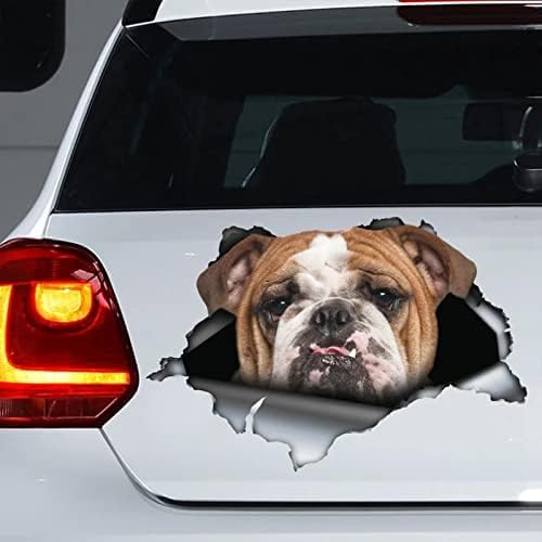 FASTLATE 2PCS Hundewagen -Aufkleber, Bulldoggenmagnet, Hundeaufkleber, Hundeaufkleber von FASTLATE