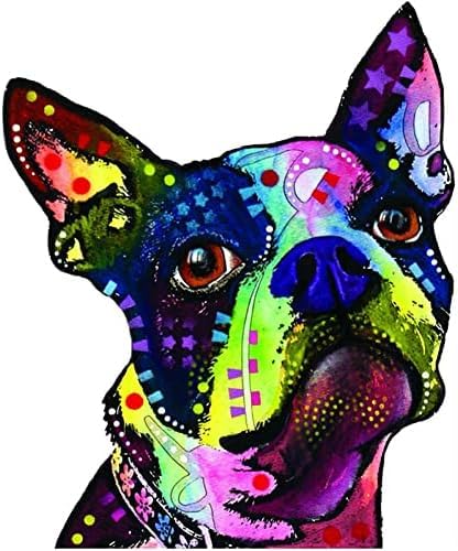 FASTLATE 2pcs Autoaufkleber Persönlichkeit Buntes Hund Animal Car Decal PVC Spaß wasserdichte Sonnenschutz Laptop Koffer Truck Accessoires Auto -Aufkleber von FASTLATE