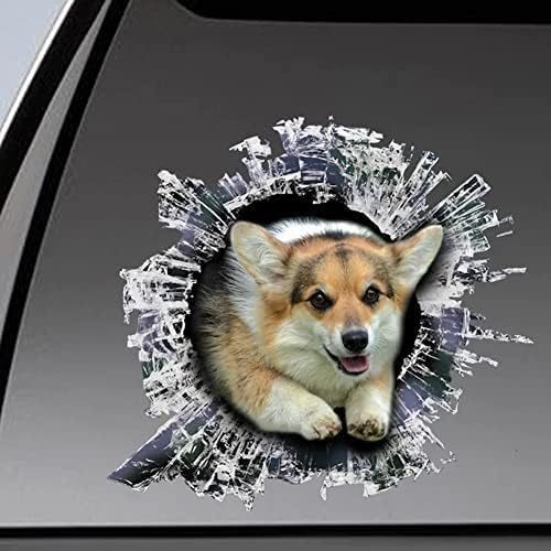 FASTLATE 2pcs Hundfenster Aufkleber, Hundfensteraufkleber, Lustiger Hund Aufkleber Laptop Koffer Truck Accessoires Auto Aufkleber Aufkleber Lustiger Autohalter Aufkleber von FASTLATE