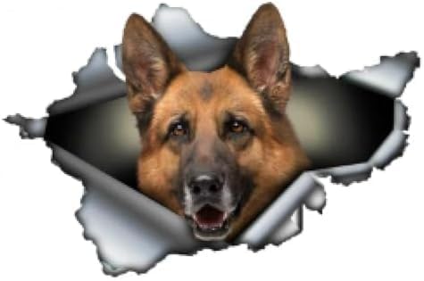 FASTLATE 2pcs Selbstklebende 3D-Aufkleber-Hund-Hund-Auto-Aufkleber Wasserdichtes Auto-Dekore Auf Stoßfänger Heckscheiben-Wagen Hülle 20 cm Auto Aufkleber Aufkleber Autoaufkleber von FASTLATE