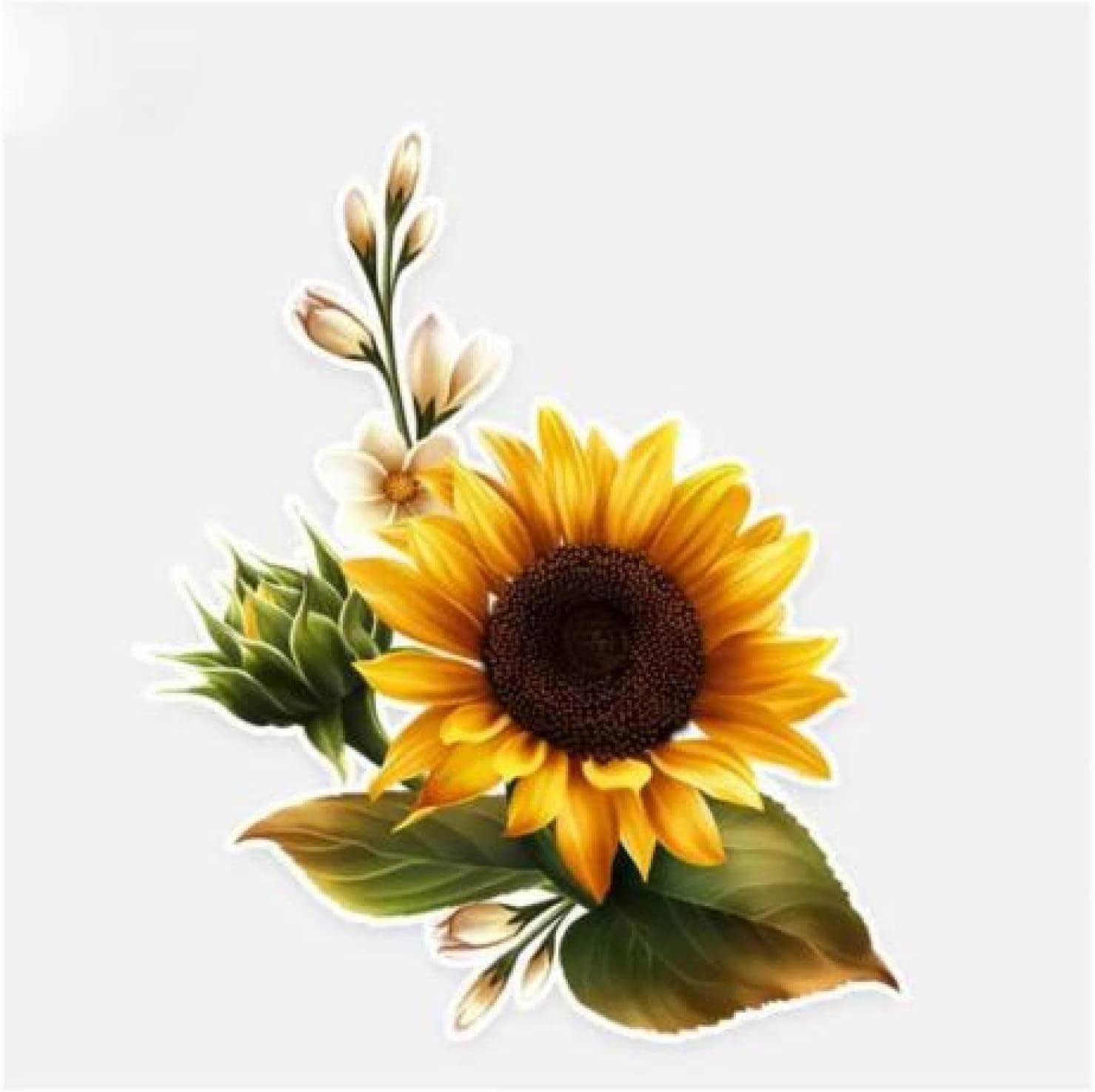 FASTLATE Autoaufkleber Und Abziehbilder, 24 cm X 20 cm, Schöne Blumen-Autoaufkleber, Sonnenblumen-Dekor, Blumen, Personalisierbar, Farbig (2 Stück) von FASTLATE