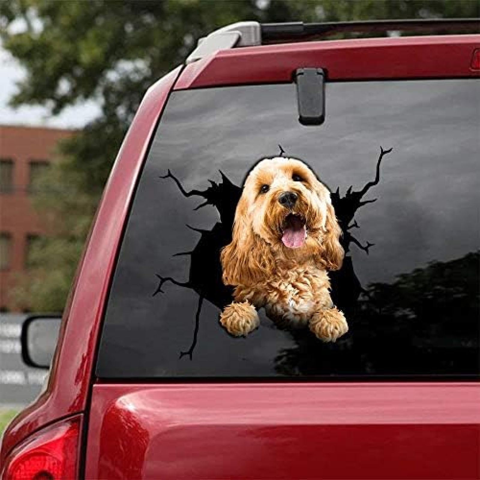 FASTLATE Cockapoo-Autoaufkleber, Hunde-Autoaufkleber, 2 Stück – Realistische Cockapoo-Aufkleber Für Autofenster, Wände, Serie 45, Größe 25,4 X 25,4 cm von FASTLATE