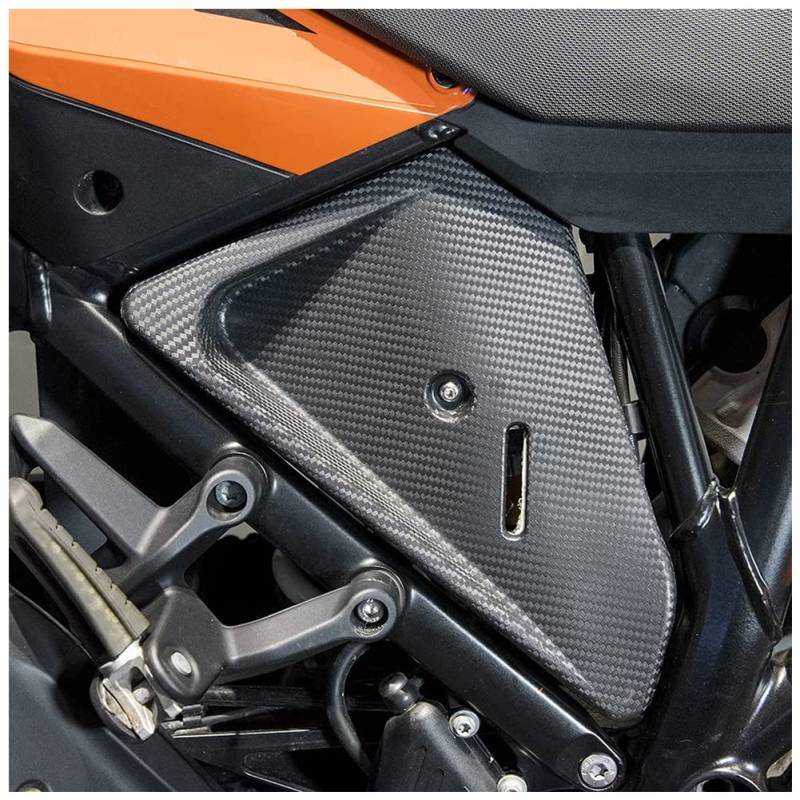 FATExpress 1 Paar Kühler-Seitenrahmen-Panels Carbon-Verkleidungsabdeckungsschutz Hitzeschild-Schutz Hitzeabweiser für 1050 1090 1190 1290 ADV Super Adventure R/S Motorradzubehör von FATExpress