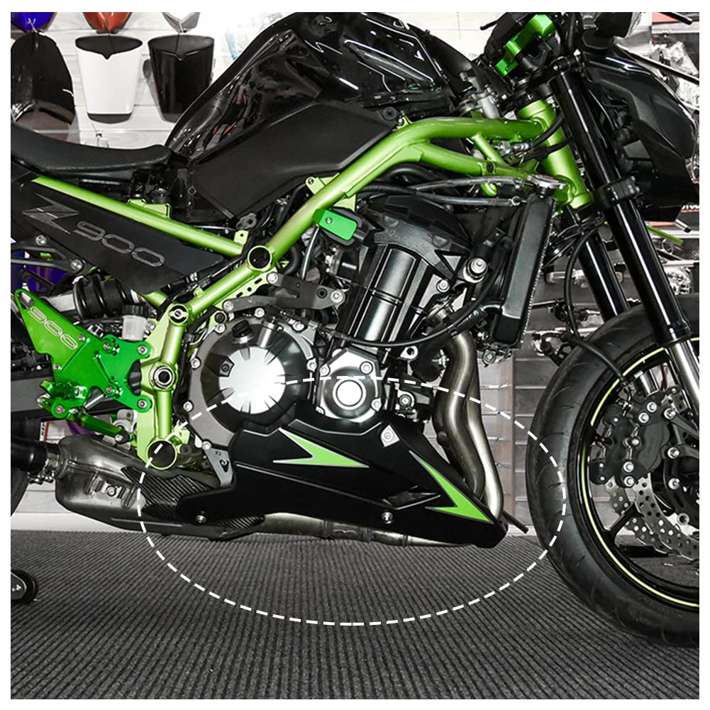 Motorrad Bellypan Belly Pan Motor Spoiler Verkleidung Abdeckung Karosserierahmen Kit Schutz für 2017 2018 2019 Z900 ZR900 Z ZR 900 17-19(Schwarz) von Fayedenicy