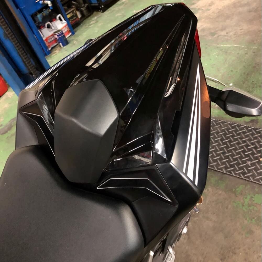 Motorrad-ABS-Beifahrer-Sozius-Rücksitz-Solo-Sitzabdeckung für Ninja 250 250R 300 300R Ninja250 Ninja300 EX300 EX300R Z250 Z300 2013 2014 2015 2016 2017 2018 2019 Teile (Schwarz) von FATExpress