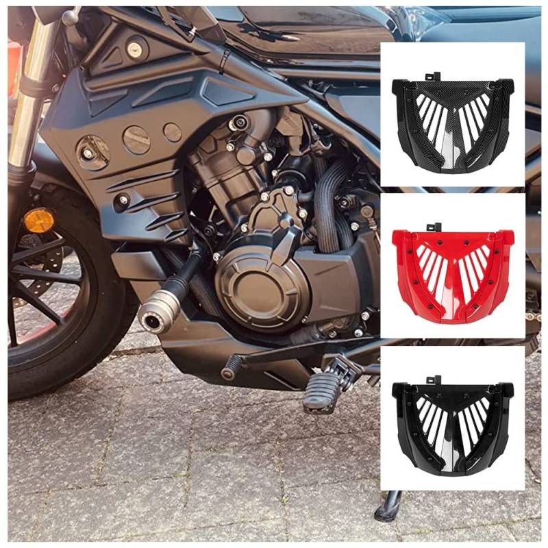 Motorrad Bugspoiler Bauchpfanne Lower Panel Spoiler Verkleidungshauben Cover Body Frame Kit Motorschutz Chassis Stoßschutz für H-onda Rebel CMX 500 300 250 CMX500 CMX300 CMX250 2017-2023 (Carbon-Look) von FATExpress