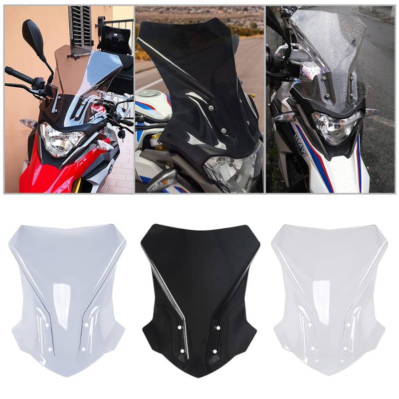 Motorrad Double Bubble Touring Windschutzscheibe Flyscreen Windschutzscheibe Deflektor Pare-Brise Frontverkleidung für G310GS G310 G 310 GS 2017 2018 2019 2020 2021 2022 2023 (Rauch) von FATExpress