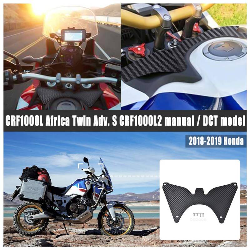 Motorrad Gabelschild Updraft Air Dam Windabweiser Reduziert Vibrationen Montagezubehör für CRF1000L CRF 1000 L CRF 1000L Africa Twin Adventure ADV Sports CRF1000L2 Handbuch und DCT-Modell 2018 2019 von FATExpress