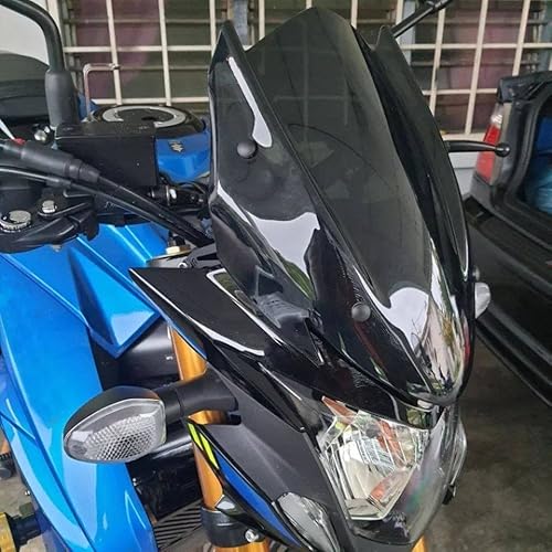 Motorrad Windschutzscheibe für GSX-S750 Frontverkleidung Windschutzscheibe Ablenker Visierschutz mit Halterung für Su.zuki GSX-S GSXS 750 GSXS750 2017 2018 2019 2020 2021 2022 2023 (Rauch) von FATExpress